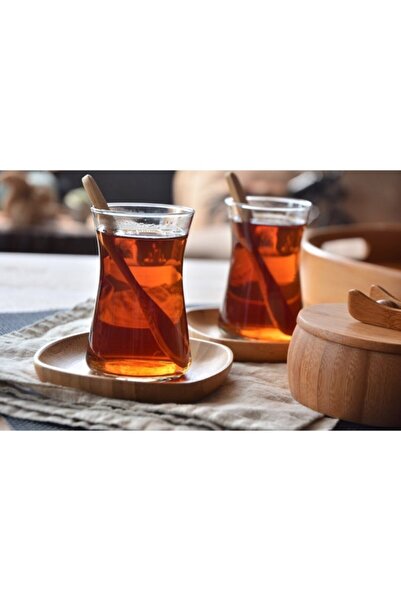 BAMBUMDAN صحن شاي بمبم سيلفا بامبوم سيلفا 6 قطع مربعة الشكل