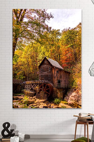 Morfil Sanat Atölyesi Dekorativna slika na platnu: Vodotok i šuma