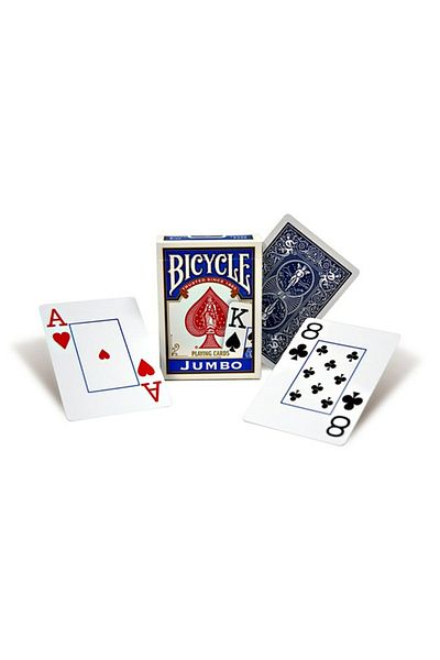 BAZAAR 4 بطاقة لعب البوكر Bicycle Jumbo Index - أزرق