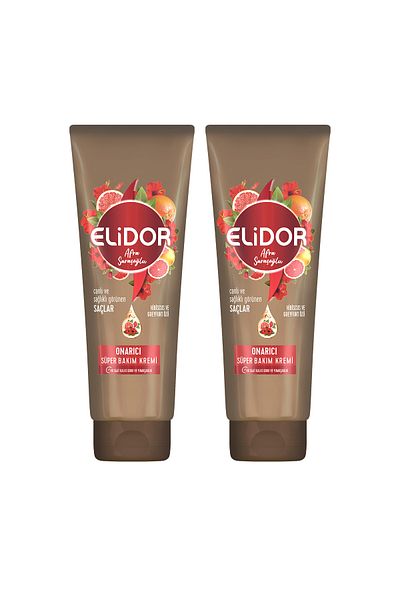 Elidor Afra Saraçoğlu Tube Hair Care Cream - Vibrant and Healthy Hair, 170 Ml x 2 Pieces