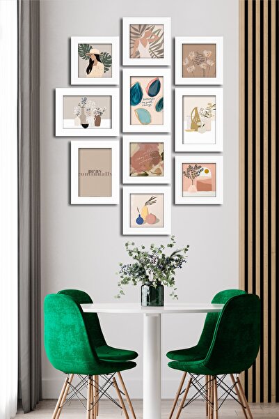 Cadran 10 Parçalı Çerçeve Görünümlü Mdf Tablo Seti Flm061