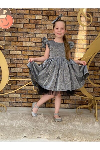 Pumpido Βραδινό φόρεμα για κορίτσια σε γκρι Glitter