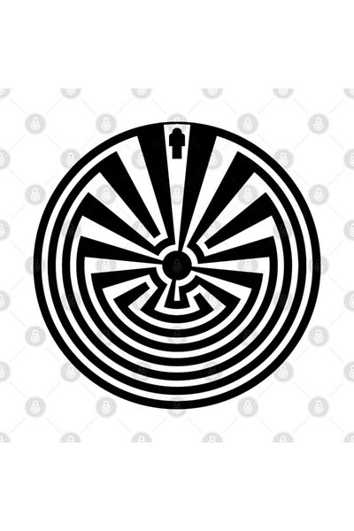 Pixxa Native American Man In The Maze - كوب أسود