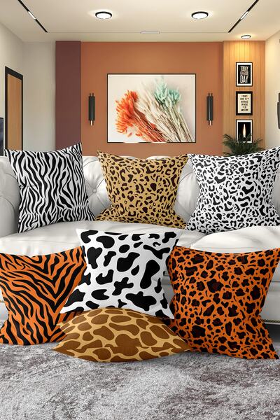 Realhomes Набір чохлів для подушок з цифровим принтом у вигляді 7-ми двосторо...