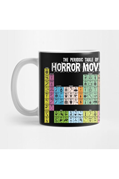 Pixxa The Periodic Table Of Horror Movies - Korku Filmleri Periyodik Tablosu Kupa Bardak
