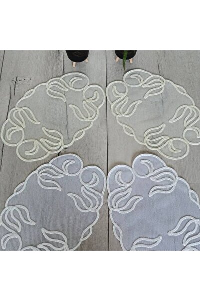 Cilano Dantel Anglez Örtü Beyaz Renk