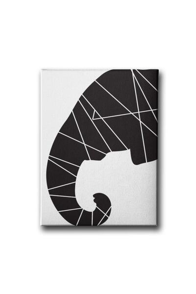 Desenlio Geometrijski motiv slona na platnu