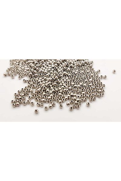 yiğit aksesuar 1000 Pieces Silver Round Jewelry Making Spacer 3 Mm
