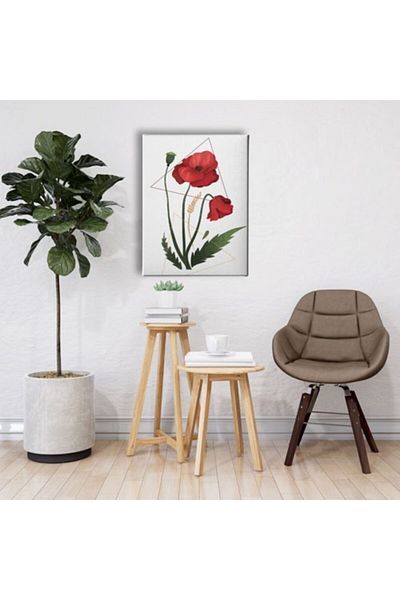 Desenlio Red Canvas Painting
