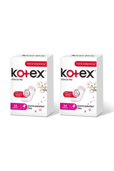 Kotex Daily 34 Packs Regular - Pack of 2