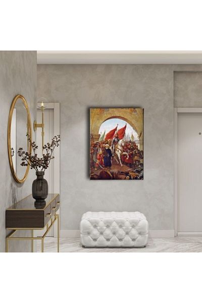 Desenlio Fatih Sultan Mehmet Canvas Painting