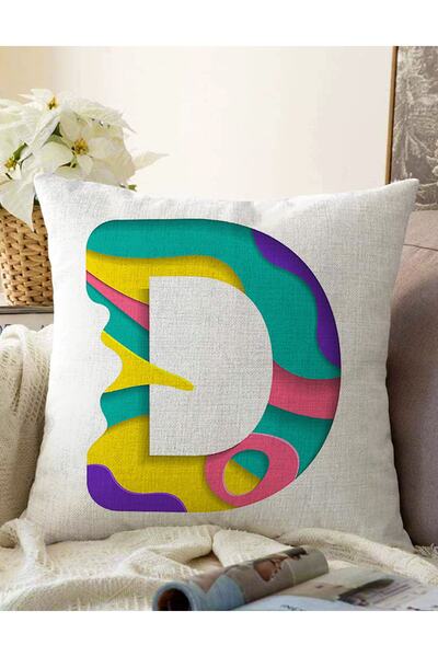 Realhomes Cu două fețe, fundal alb, litera D colorată, design special, imprim...