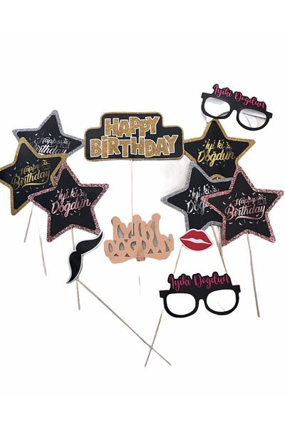 Happyland 12 Pieces Happy Birthday Speech Card Set