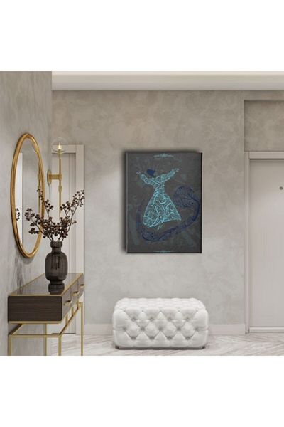 Desenlio Vav Painting with Verse and Whirling Dervish