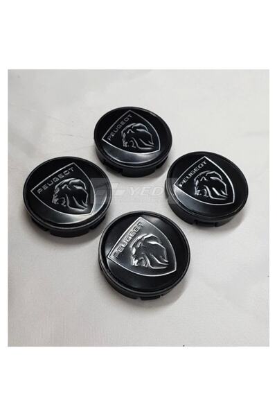 DURU DORUK Peugeot Jant Göbeği 65/60mm Siyah 60mm Yuva 4 Lü Set Yeni