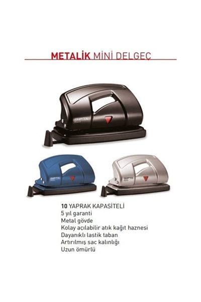 Gıpta Hole Punch 10 Sheets Capacity F017 Black
