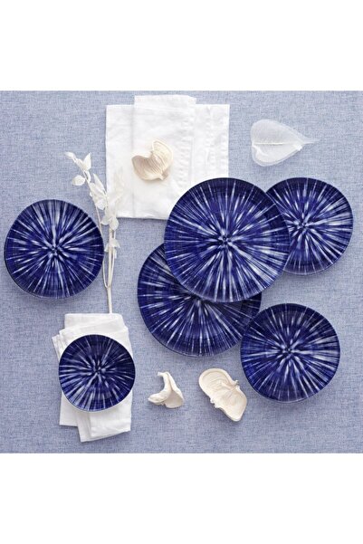 Güral Porselen 24 Parça 6 Kişilik Asimetrik Bone Yemek Takımı