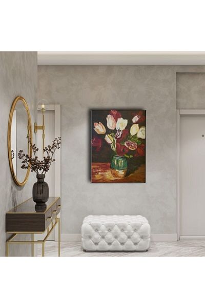 Desenlio Vase Rose Painting