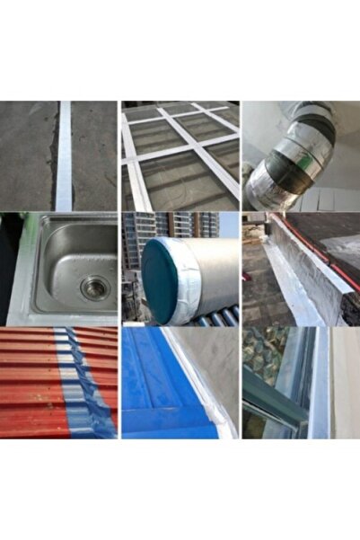 epazzar Alüminyum Izolasyon Tamir Çatlak Bandı 10 Santim 5 Metre Çamur Bant (...