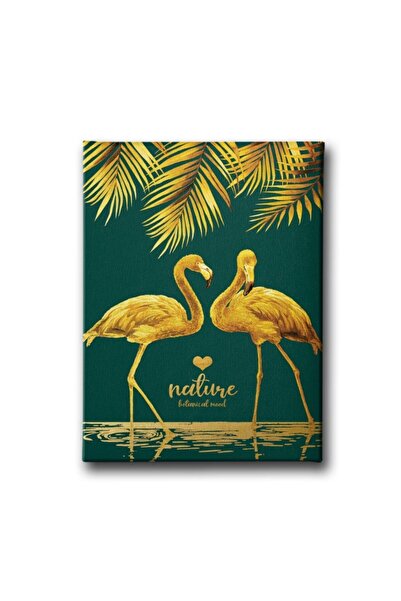 Desenlio Zlatni flamingo na platnu