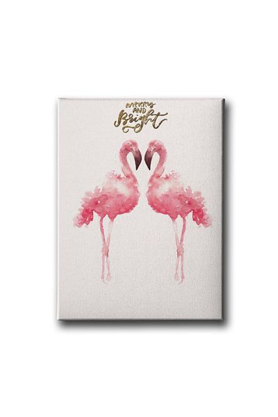Desenlio Επιτραπέζιος καμβάς με ακουαρέλα Flamingo