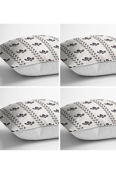Realhomes Set de huse de pernă cu design special din 4 piese, cu motiv scandinav, imprimat digital