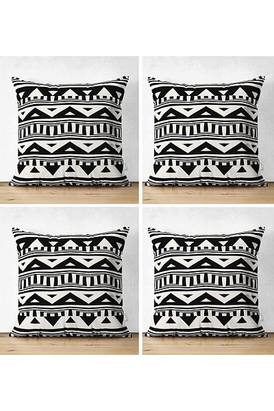 Realhomes Set de huse de perne din piele întoarsă, 4 piese, design special, design scandinav, imprimat digital