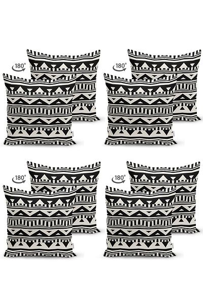 Realhomes Set de huse de perne din piele întoarsă, 4 piese, design special, design scandinav, imprimat digital