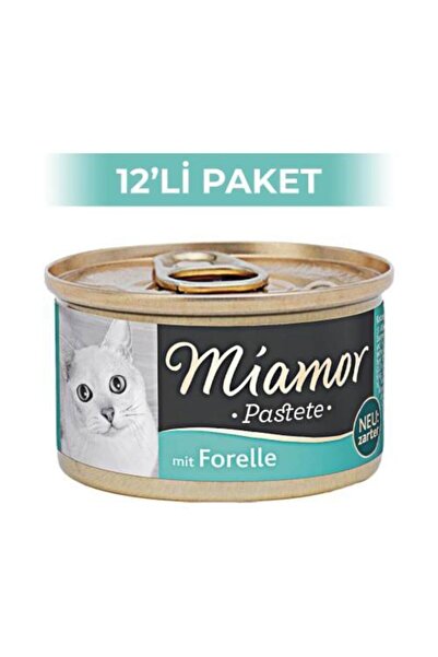 Miamor Pastete Alabalıklı Konserve Yetişkin Kedi Maması 85 G 12 Adet