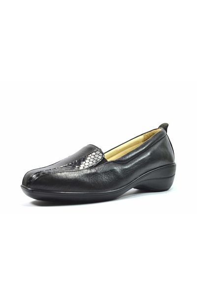 Dr.Comfort 3100 Pantofi pentru mamă pentru femei, ortopedice, din piele naturală, negri