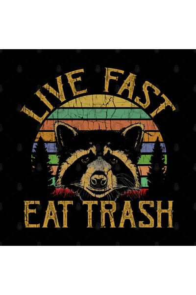 Pixxa كوب Live Fast Eat Trash Racoon Trash Panda