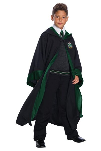 MY Kostüm Erkek Çocuk Siyah Harry Potter Slytherin Cübbesi
