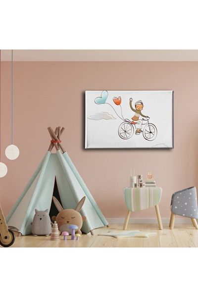 Desenlio Pictură pe pânză pentru copii pe bicicletă
