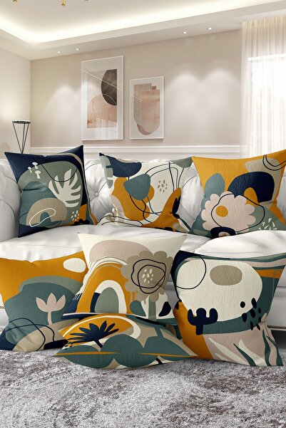 Realhomes Set de 7 huse de pernă cu imprimare digitală, cu design special, de...