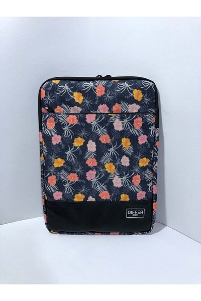 Differ 15.6 Inch Jeans Look Floral Pattern Macbook/laptop/notebook/tablet Case