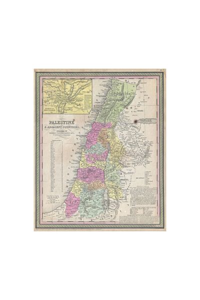 Pixxa Vintage Map of Palestine 1853 Mug