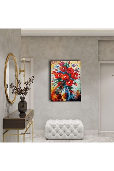 Desenlio Vase Oil Painting Canvas Print