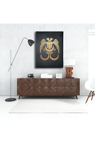 Desenlio Aquilă cu două capete - Pictură pe pânză cu trei semilună