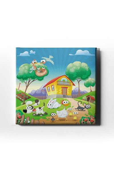 Desenlio Animale Copii Pictură pe pânză