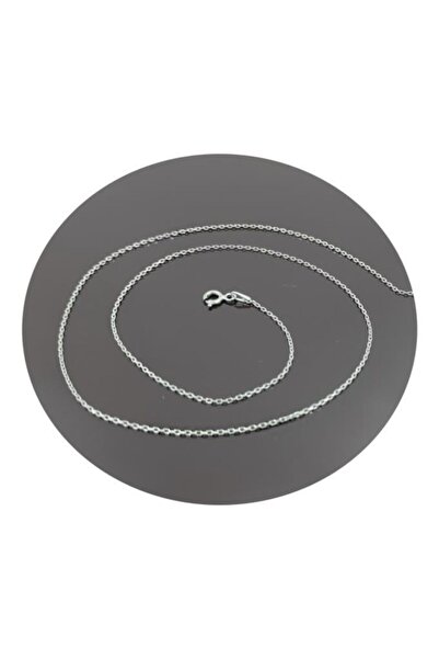 Aykat Gümüş Zincir 50 Cm Rodyumlu Ince Gümüş Kolye Forse Zincir 925 Ayar Znc-35