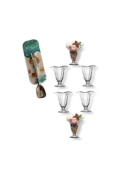 Paşabahçe Ice Cream And Dessert Bowl 12 Piece Ice Cream Scoop Set
