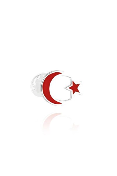 Aykat Türkiye Bayrağı Rozet Gümüş Ay Yıldız Yaka Iğnesi 925 Ayar Gümüş Rozet ...