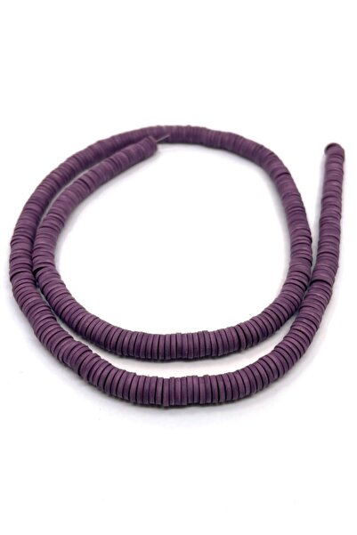 Tahtakaledeyim خرز فيمو 6 مم لون برقوقي، مادة المجوهرات