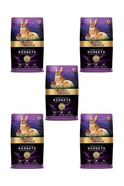 Gold Wings Premium Kemirgen Tavşan Hamster Yemi 750 gr X 5 Adet