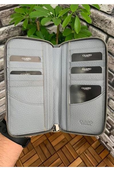 GUARD Portfolio Wallet - Gray Zippered