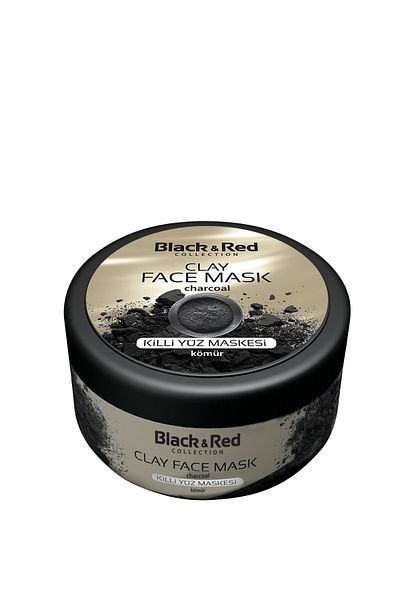 Black Red Black & Red Clay Face Mask with Charcoal 400gr