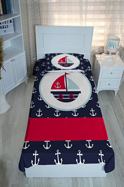 Bebişim Halı Denizci Gemili Bh5284 Pike&yatak Örtüsü(yastık Kılıflı)