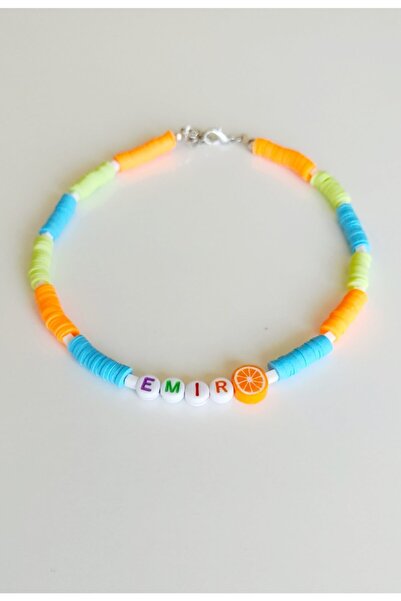 Mileno Tasarım Meyveli Isimli Renkli Fimo Boncuk Çocuk Kolye