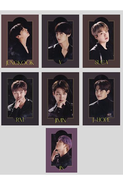 Kpop Dünyasi Bts ''6th Army Membership'' Member Postcards