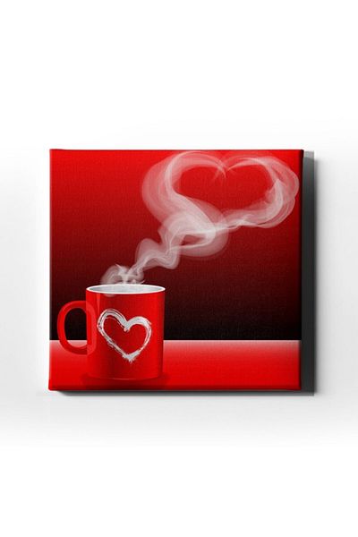 Desenlio Single Heart Mug Canvas Print